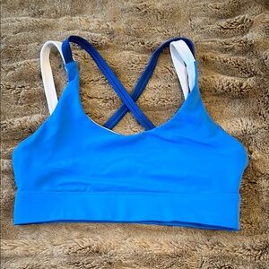 Blue Crisscross Sports Bra Zyia